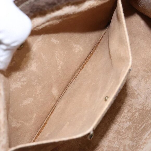 GUCCI GG Supreme Web Sherry Line Clutch Bag PVC Beige Gold 89 01 033 Auth BA5113 - Picture 13 of 15